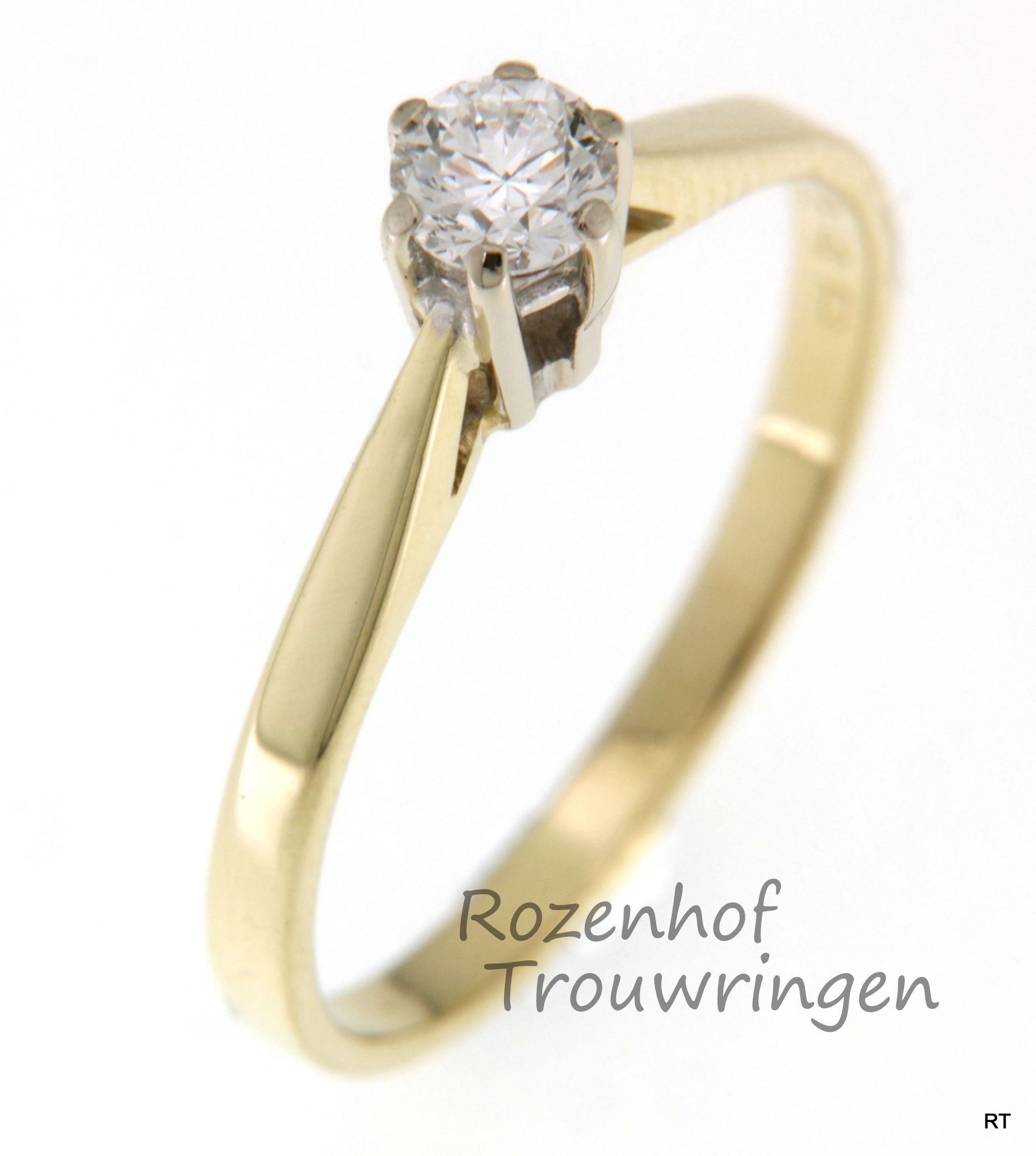 Verlovingsrong met diamant