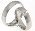 Witgouden trouwringen met diamant