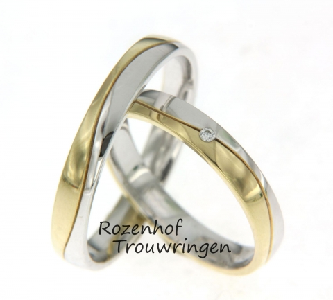 Deze minimalistische trouwringen zijn uitgevoerd in wit- en geelgoud. De trouwringen zijn mooi gepolijst en zijn van smalle breedte! Ringen in alle stijlen!