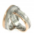 Deze mooie trouwringen zijn vervaardigd uit wit- en roodgoud en zijn 6 mm breed. Verder zijn de ringen identiek aan elkaar, in de ring van de bruid zijn echter diamanten gezet. Deze ringen zijn klaar om gedragen te worden door een liefdevol koppel!