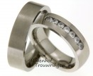 <p><span>Tijdloze witgouden ringen met matte finish. In de dames trouwring zijn in het hart van de ring 7 briljant geslepen diamanten gezet. Het ultieme symbool van de liefde.</span></p> 9461-9462